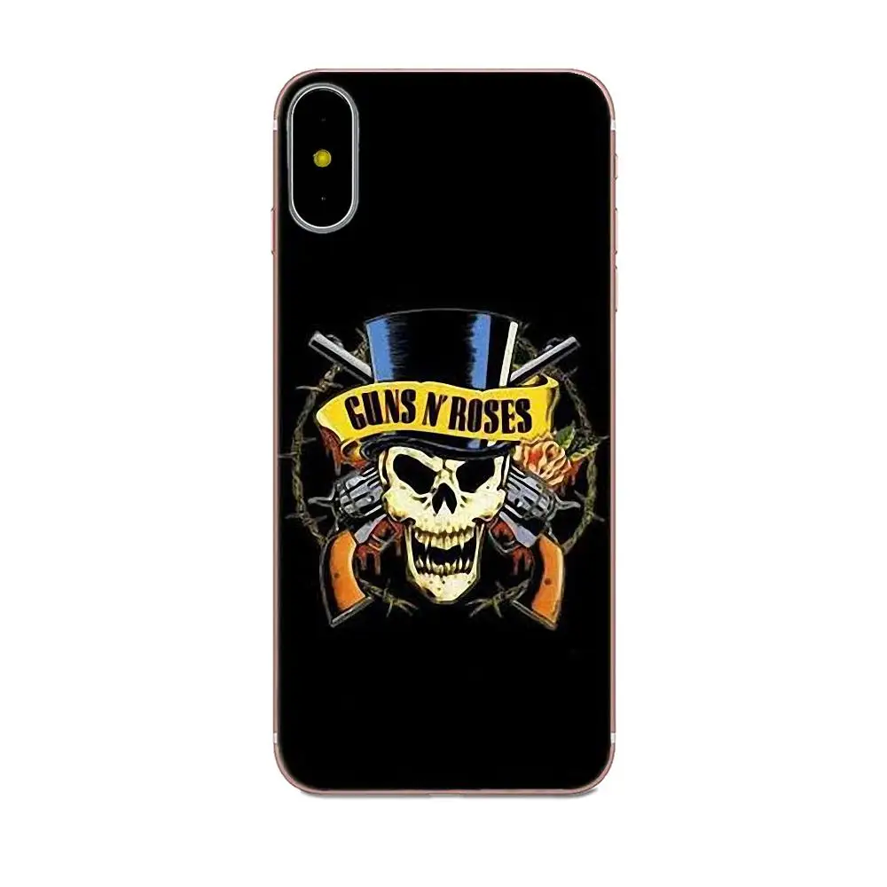 Мягкий оригинал для Apple iPhone 4 4S 5 5C 5S SE 6 6S 7 8 Plus X XS Max XR Guns N Roses|Чехлы-накладки| |