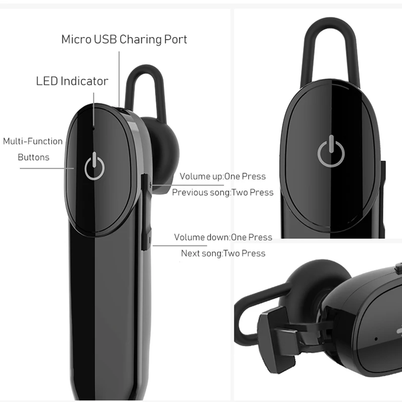 Фото D16 новые наушники Bluetooth5.0 наушники свободные руки мини беспроводные наушники с микрофоном №4