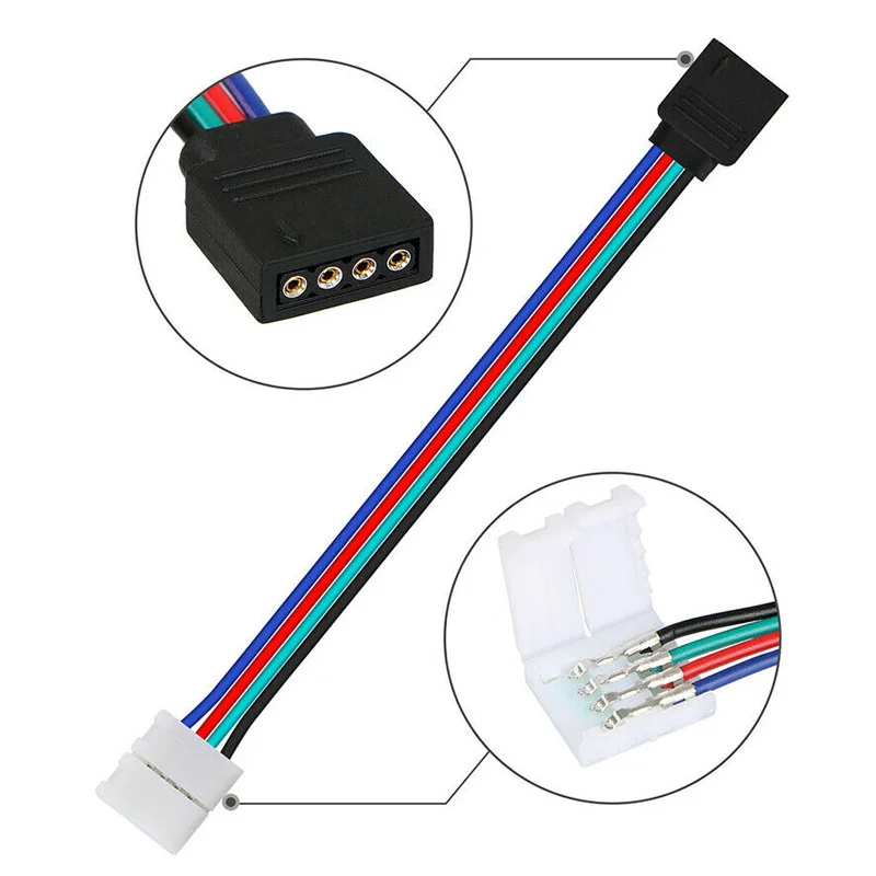 4-контактный 5-контактный разъем для светодиодной ленты RGB RGBW RGBWW Color 5050