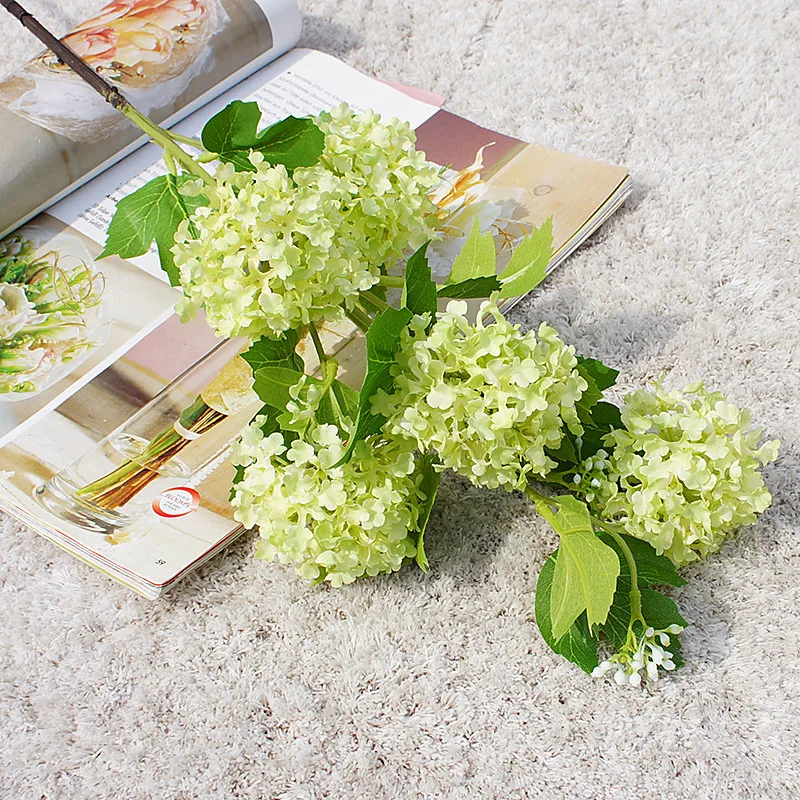 Новинка 5 головок искусственная Гортензия шелковые цветы для украшения дома