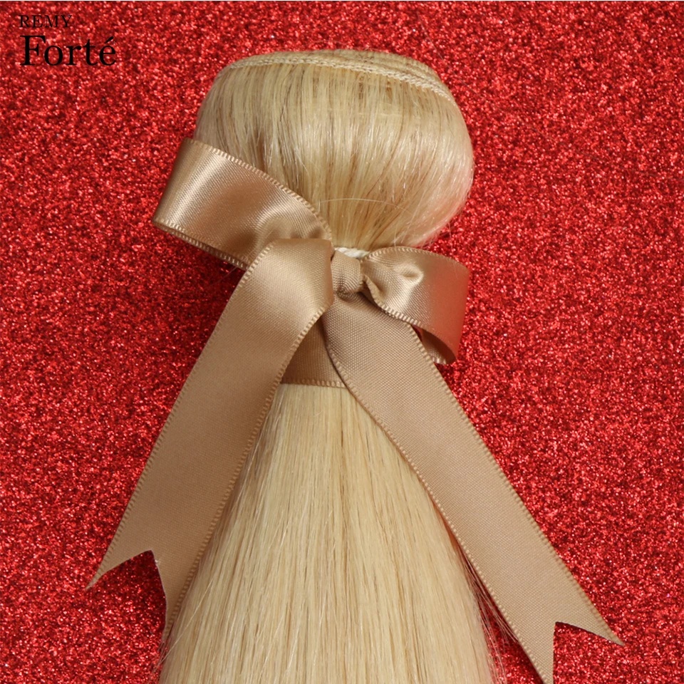 Волосы Remy Forte для наращивания, бразильские волосы, волнистые пряди, прямые волосы, 613 пряди, блонд, поставщики человеческих волос, одиночные пряди