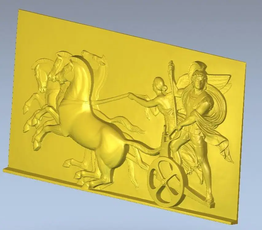 3d модель рельеф для ЧПУ в формате STL файл роман_war_chaliot|3d model relief|3d relief modelfor cnc |