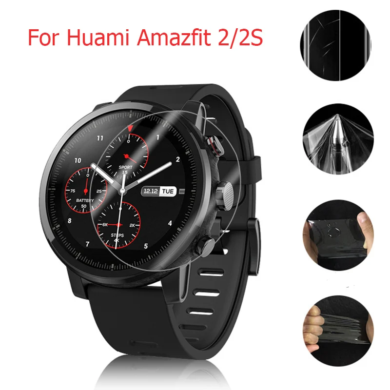 ТПУ полный экран протектор для Xiaomi Huami Amazfit Stratos Pace 2/2S Спорт Смарт часы Защитная
