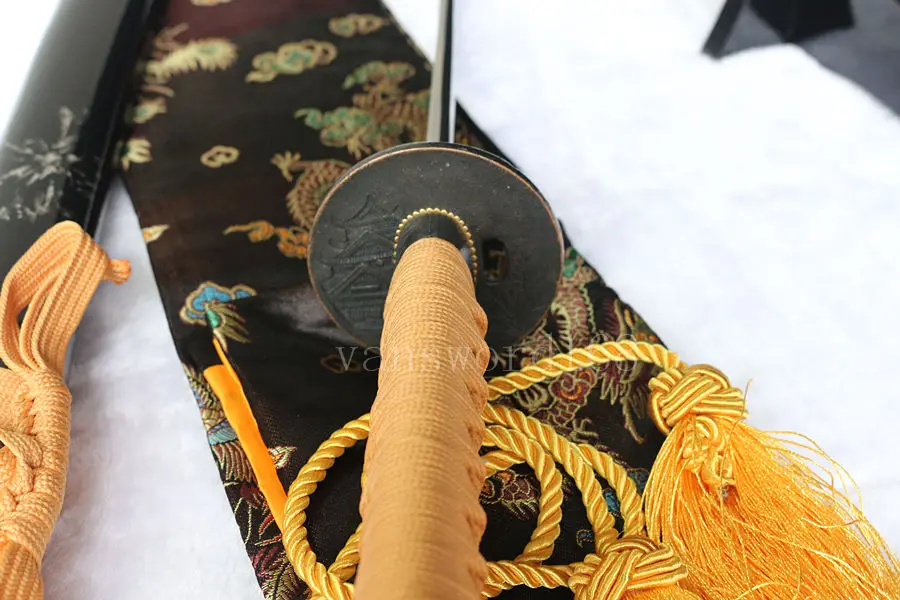Ручная ковка из высокоуглеродистой стали японский самурайский меч Tsuba Катана