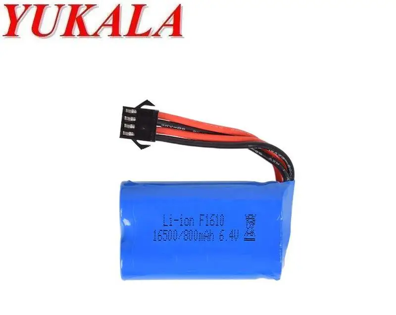 YUKALA 2pcs wltoys 18628 18629 18428 18429 1/18 RC car 6.4v 800mAh Li-ion battery sp-4P plug 16500 | Игрушки и хобби