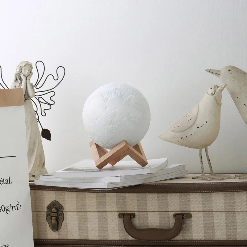 Перезаряжаемый светодиодный ночник с 3D рисунком Луны светильник для спальни