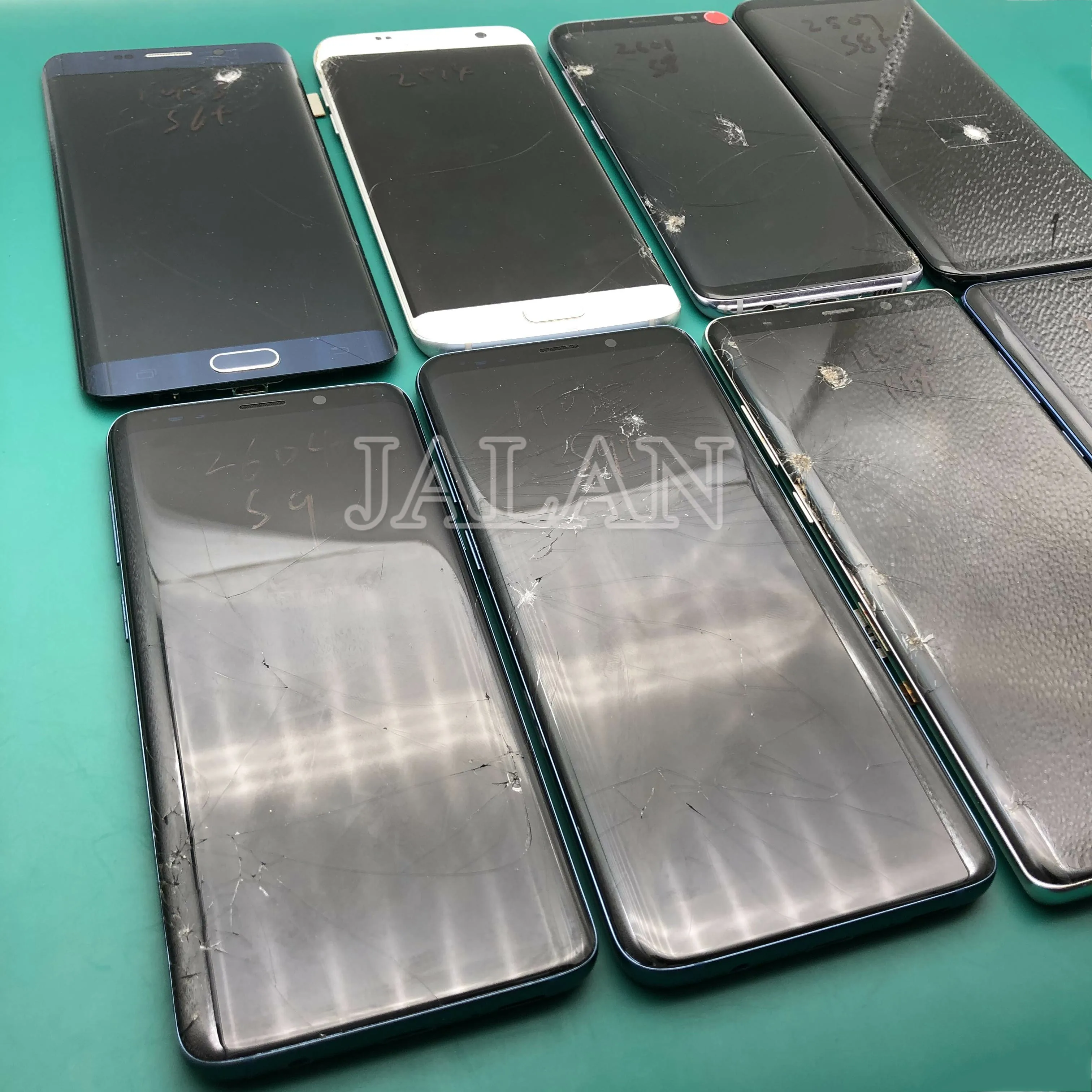Тренировочный ЖК экран для телефона от S7 edge до s9 plus черный точечный дисплей