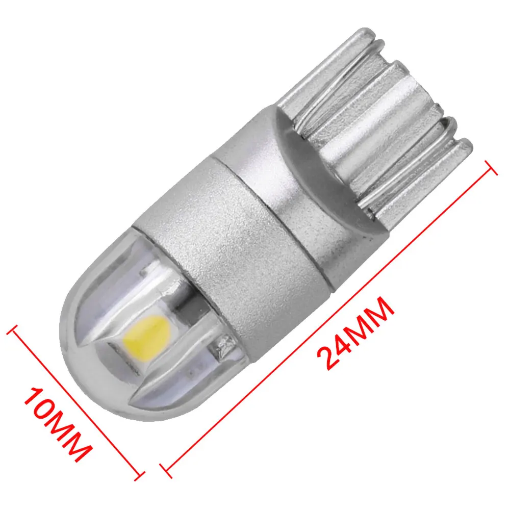 10 шт. белый 168 501 W5W светодиодный лампы T10 света клина 3030 2SMD интерьерные