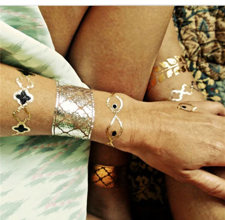 5 шт. Золотая Татуировка непромокаемая временная татуировка наклейки Секс