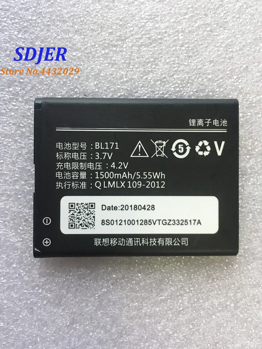 Новый BL171 1500 мА/ч батарея для Lenovo A60 A500 A65 A390 A368 A390T BL-171 | Мобильные телефоны и