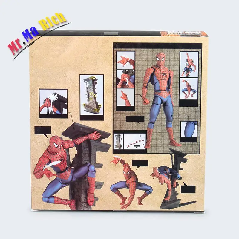 Sci fi Revoltech серия No.039 Человек паук фигурка Juguetes ПВХ дети игрушки Brinquedos 14 см|spiderman