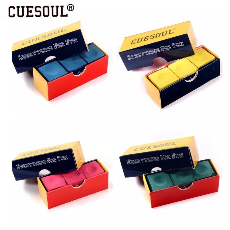 Cuesoul 3 шт./компл. или 2 шт. снукер бильярдный мел для бильярда сухое масло