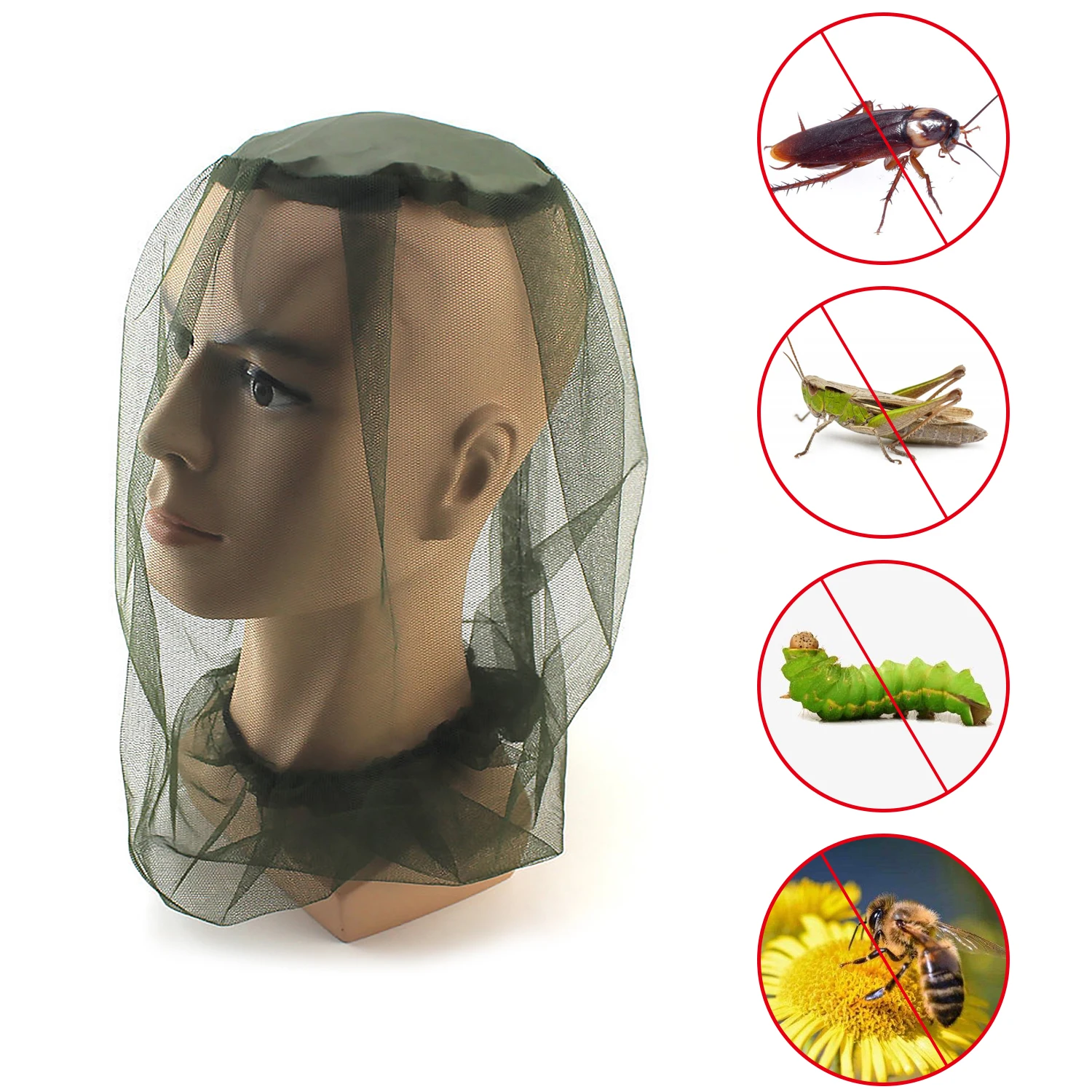 Behogar 2 шт. анти москитные шляпа от насекомых Fly ошибок пчелы лицо голова с