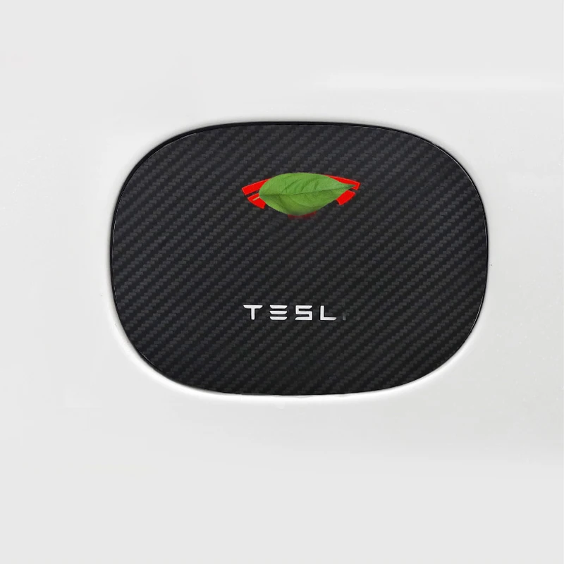 

My Good Car Carbon fiber tank cover sticker protector For Tesla Model X 2016-2018 Car accessories