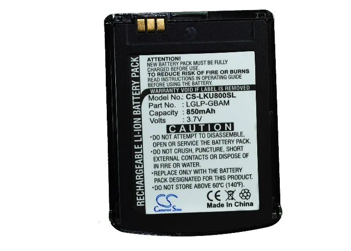 Аккумулятор Cameron Sino на 850 мАч для LG KU800|cameron sino|battery for lgbattery |