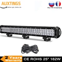 25 162w led bar offroad dual row led light bar for tractor boat off road 4wd 4x4 truck suv atv driving 12v 24v