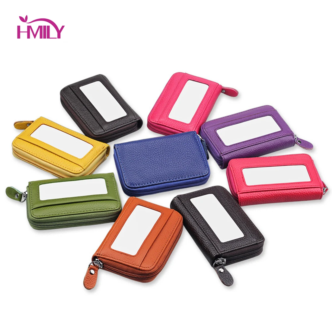 HMILY Women Card Holder Wallets Genuine Leather High Quality Female Credit Bag Trunk Men Coin Purse | Багаж и сумки