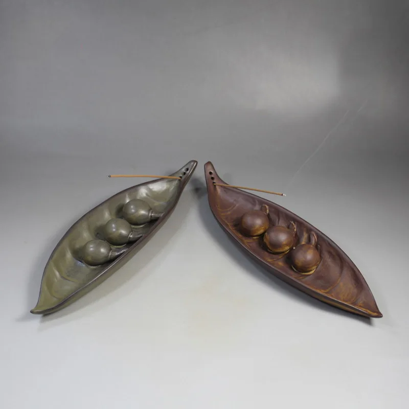 2 Colors Incense Burner Holder Home Decoration Ceramic Bean Pod Stick 1x | Дом и сад
