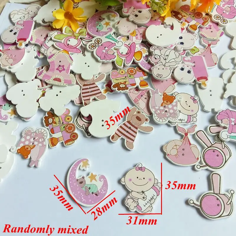 40 шт. деревянные пуговицы для шитья с 2 отверстиями|button flatback|sewing woodenrandom mixed decorative buttons |