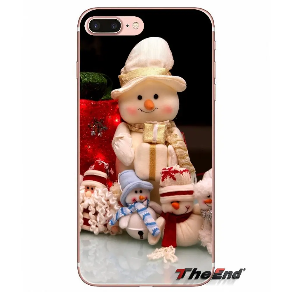 Для huawei G7 G8 P7 P8 P9 Lite Honor 4C 5X 5C 6X Коврики 7 8 9 Y3 Y5 Y6 II 2 Pro 2017 Kawaii праздники Снеговики