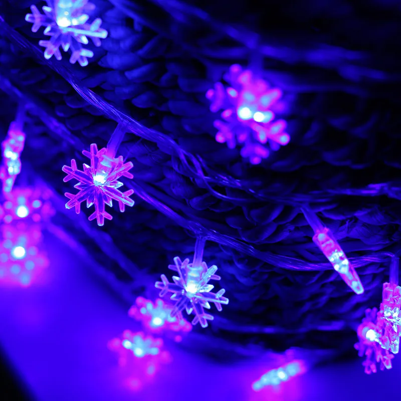 Jeebel 10 м 100 Led Снег строка светодиодная гирлянда Рождественские огни для свадьбы Праздничное оформление лампы Фестиваль наружного освещения новогодние украшения герляндыс новогодние садовые светильники