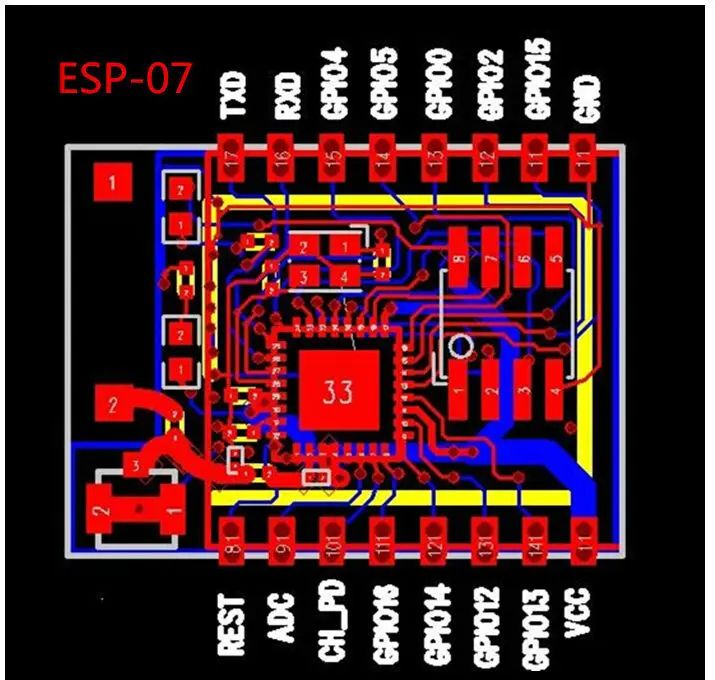 Glyduino ESP8266 серийный модуль датчика WiFi модель ESP 07 гарантия подлинности|sensor module|wifi