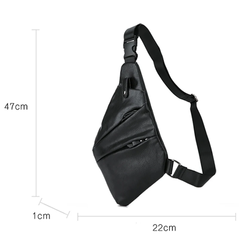 BaiLiLaoRen Brand Soft Leather Men Chest Pack Single Shoulder Strap Back Bag Messenger Travel Rucksack Bags Bolsas |
