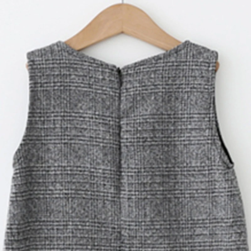 Baby Girls Princess Dress Sleeveless Autumn Winter for Toddler 2-10 Years Children Fashion Clothing Gray Cute Cherry | Детская одежда и