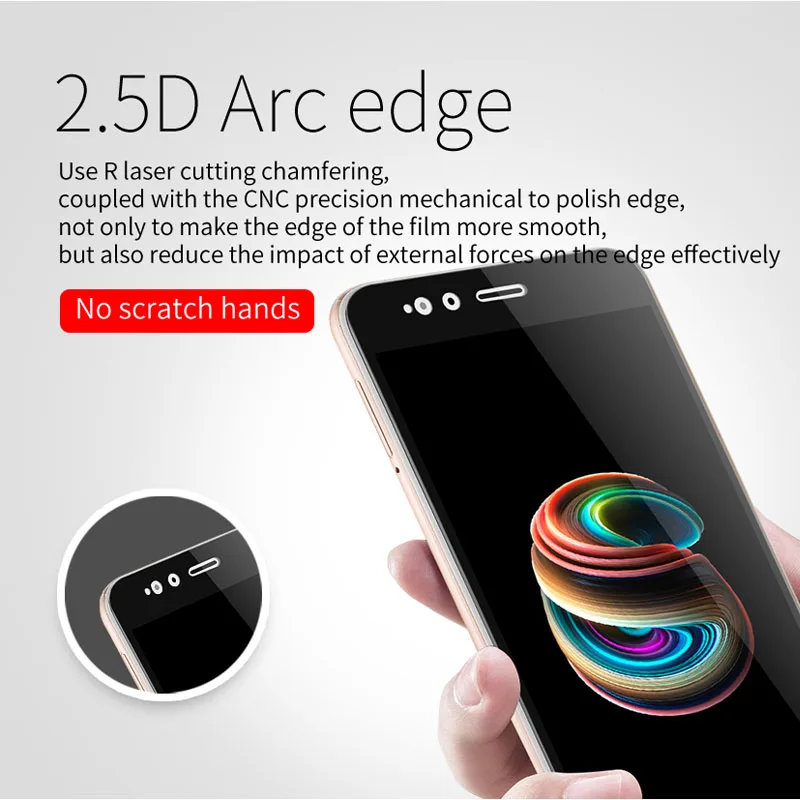 TCICPC Protective Glass For Xiaomi Mi 5X A1 MiA1 9H Full Cover Screen Protector Film Mi5X Tempered | Мобильные телефоны и