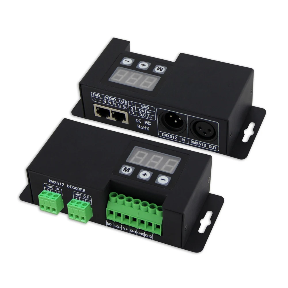 

BC-853 CV CC PWM DMX512 Constant Voltage Decoder Controller 6Ax3CH Led Decoder Driver For Led Light
