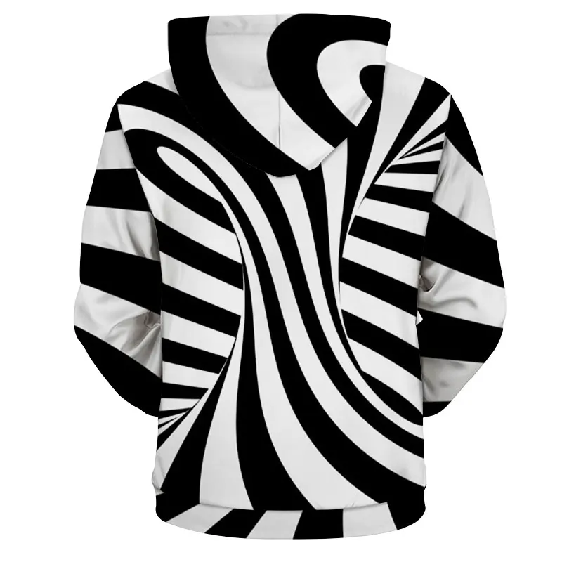 

YOUTHUP Men 3D Hoodies Stereoscopic Hoodies 3D Space Long Sleeve Hooded Striped Men Hoodies Hip Hop Fashion Streetwear Plus Size