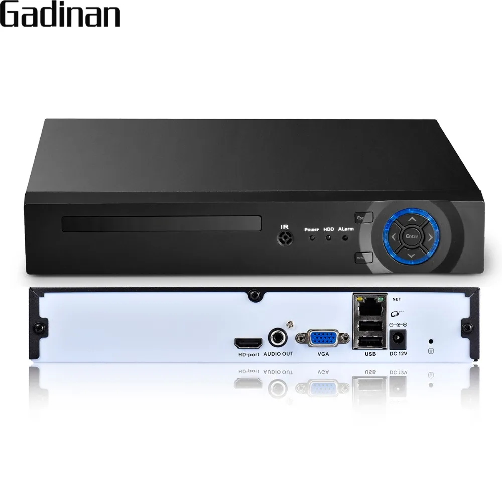 Сетевой видеорегистратор GADINAN 8CH 4.0MP/4CH 5MP CCTV NVR Security Hi3536D H.265/H.264 сетевой HDMI VGA выход
