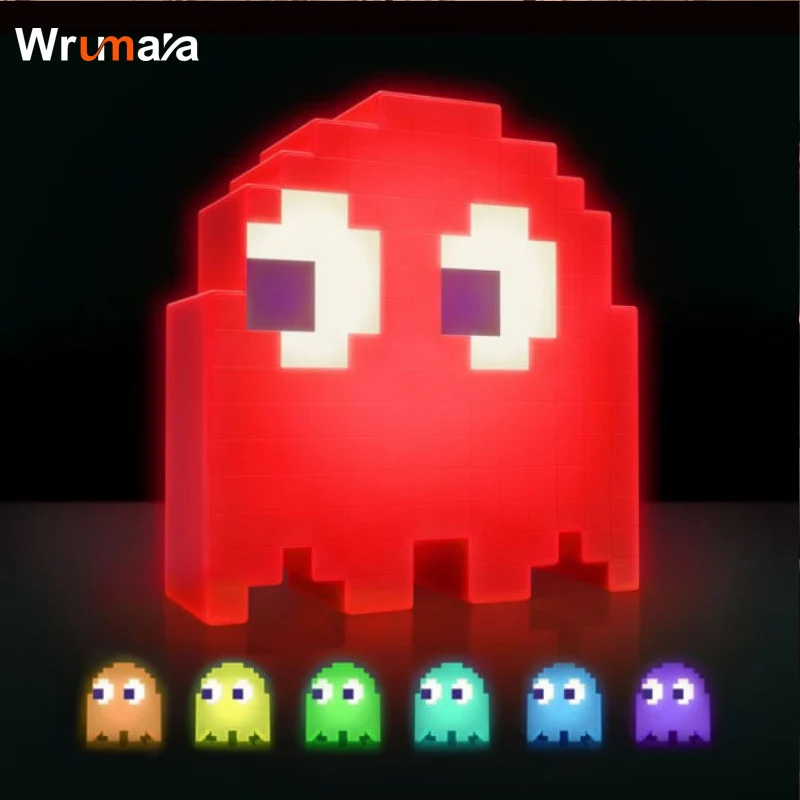Креативный мультяшный USB светильник Wrumava с тематикой игры Pac man цветной ночник