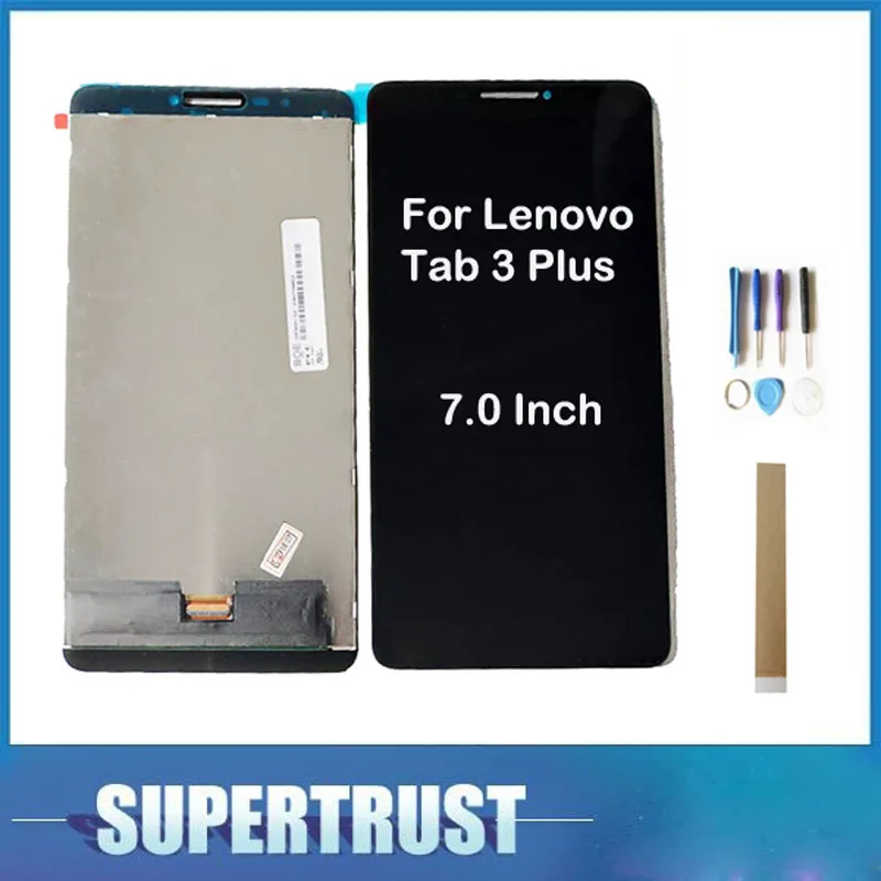 ЖК дисплей и сенсорный экран для Lenovo Tab 3 Plus 7703X ZA1K0070RU 7 дюймов черный белый цвет с