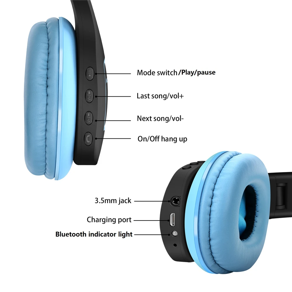 Toproad складные наушники bluetooth стерео объемный Беспроводной гарнитура с микрофоном