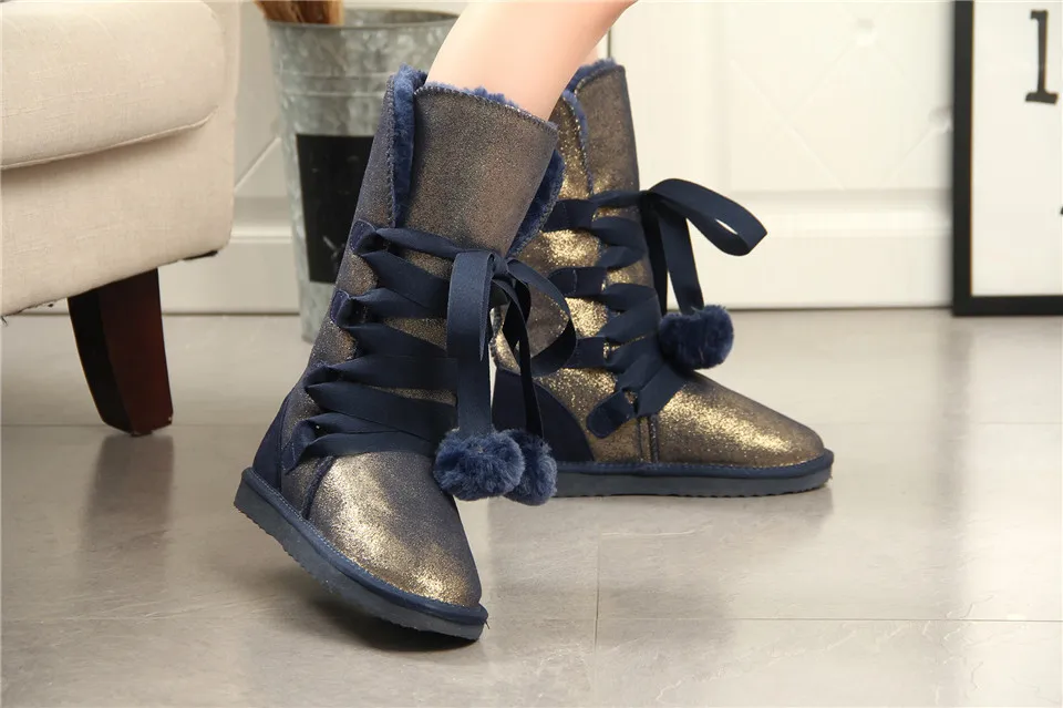 HABUCKN классические женские зимние ботинки кожа зимняя обувь ботинки bota feminina botas mujer zapatos Для женщин водонепроницаемые зимние ботинки