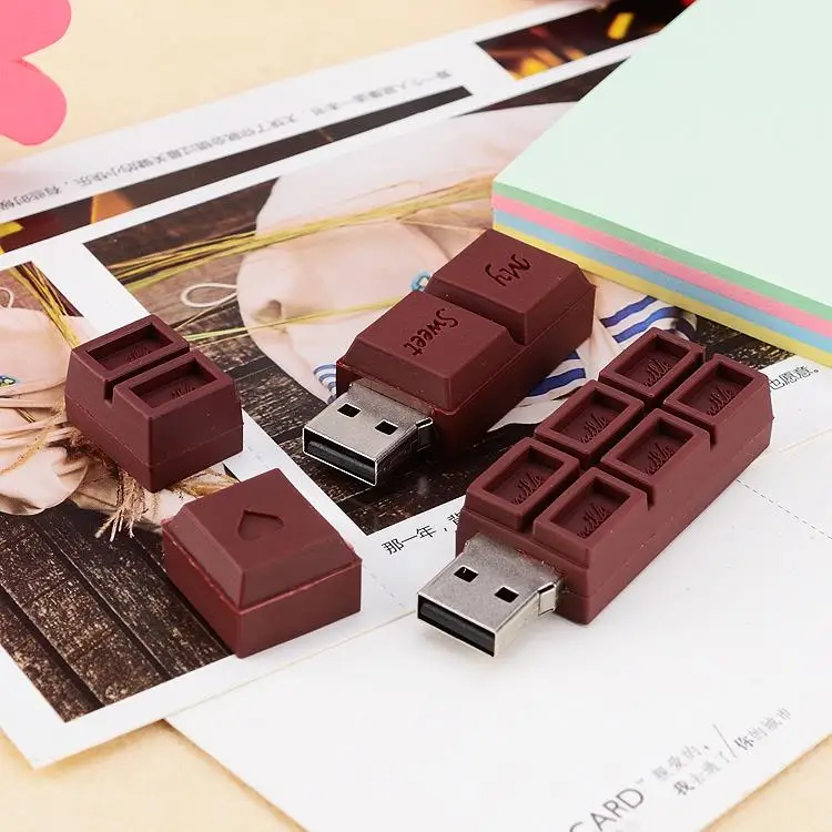 Chocolate Silicone USB Flash Drive 512GB Pen Pendrive Memory Card Stick MicroData 64GB 32GB 16GB 8GB 4GB 2GB 128GB 2.0 | Компьютеры и