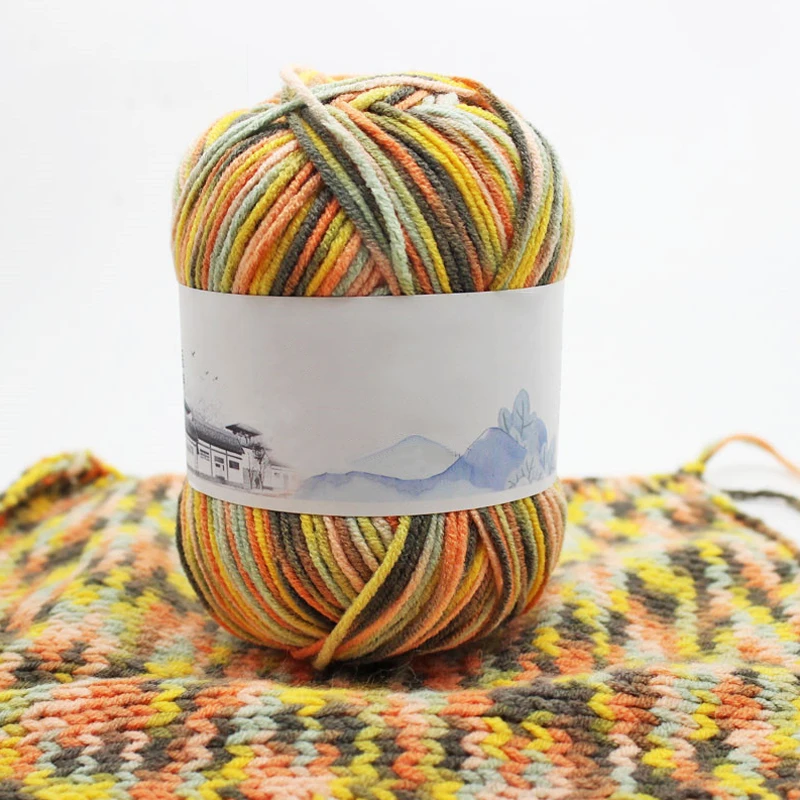 

1Roll Wool Yarn Cotton Fashion Soft DIY High Quality Thick
