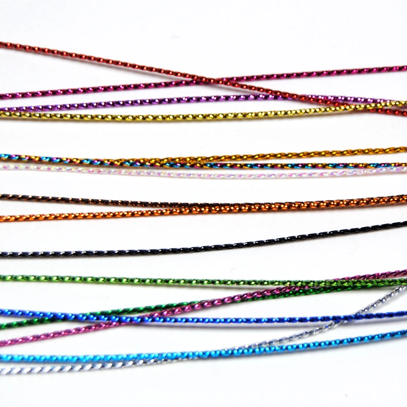 [1 шт.] 2 ярда блеск для вязания мушек в рубчик чиронид Нимфа оплетка линия