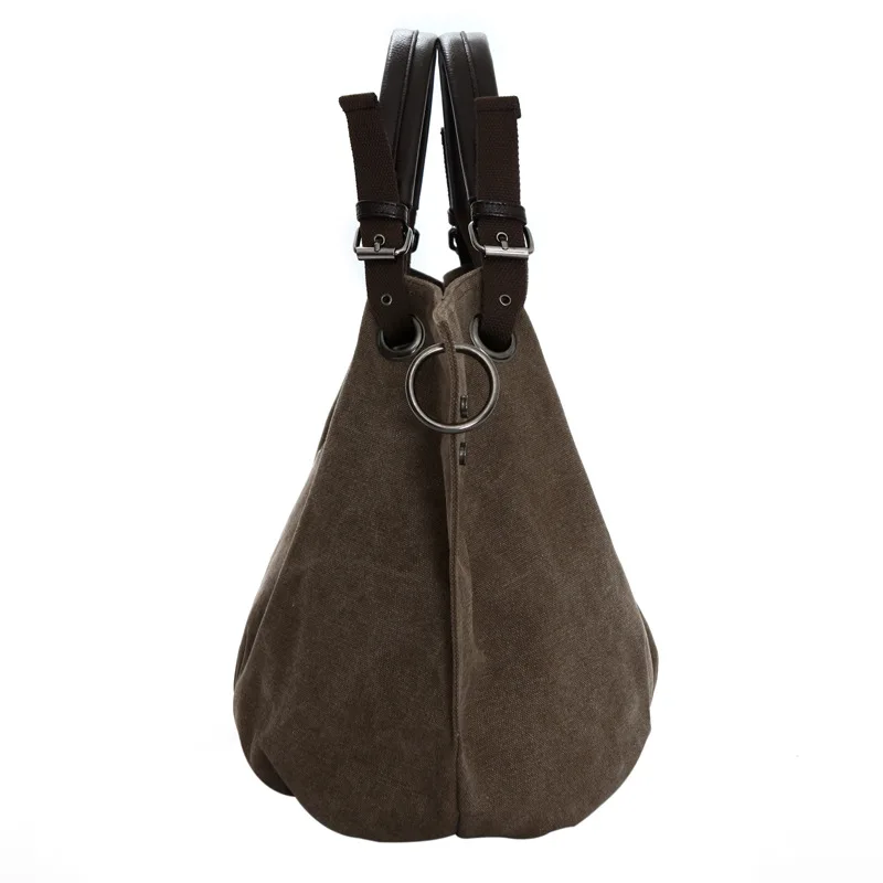 Женская холщовая сумка-хобо повседневный вместительный тоут с трапециевидными