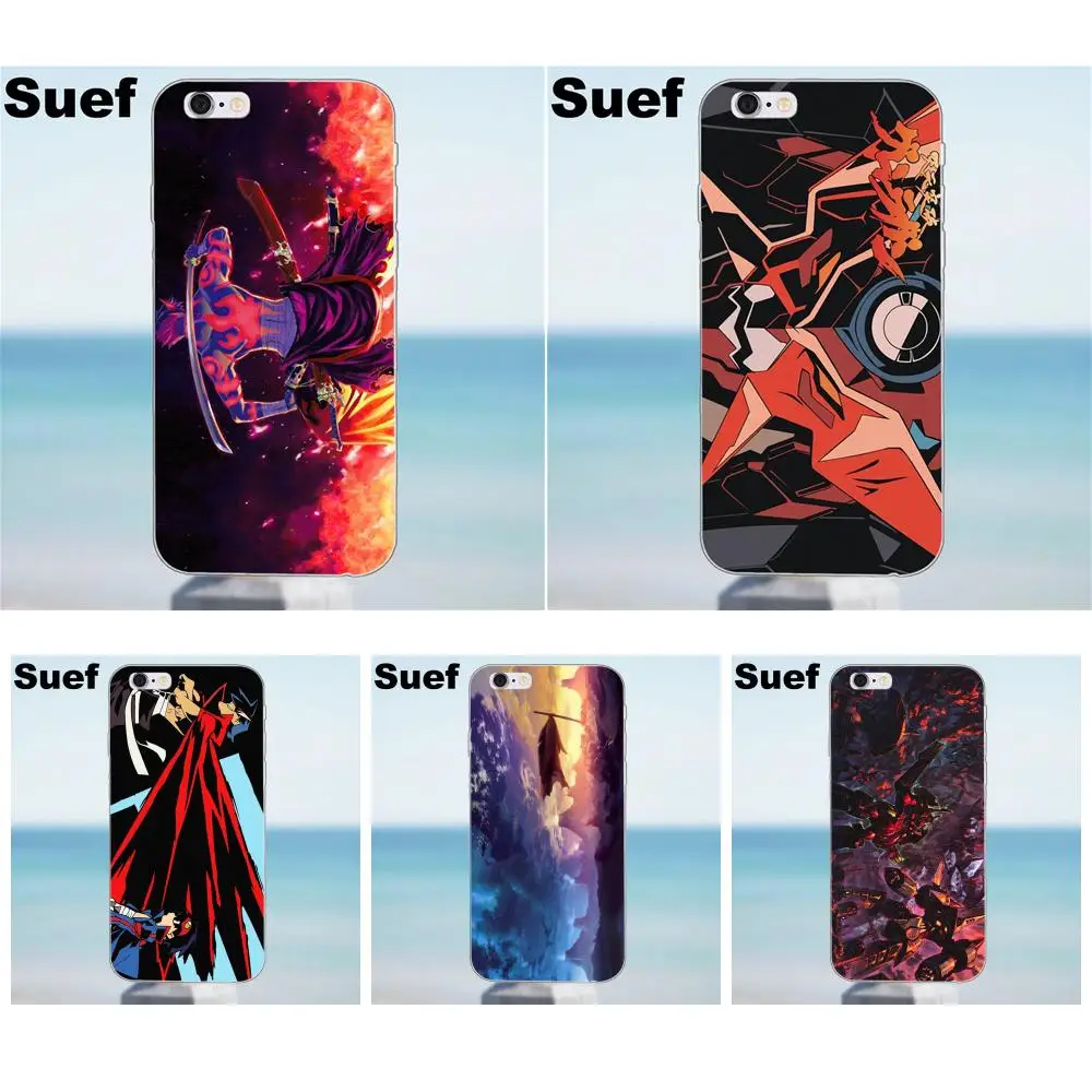 Для iPhone X 4 4S 5 5S 5C SE 6 6S 7 8 Plus Samsung Galaxy A3 A5 J1 J3 J5 J7 2016 2017 мягкие чехлы из ТПУ Tengen Toppa Gurren