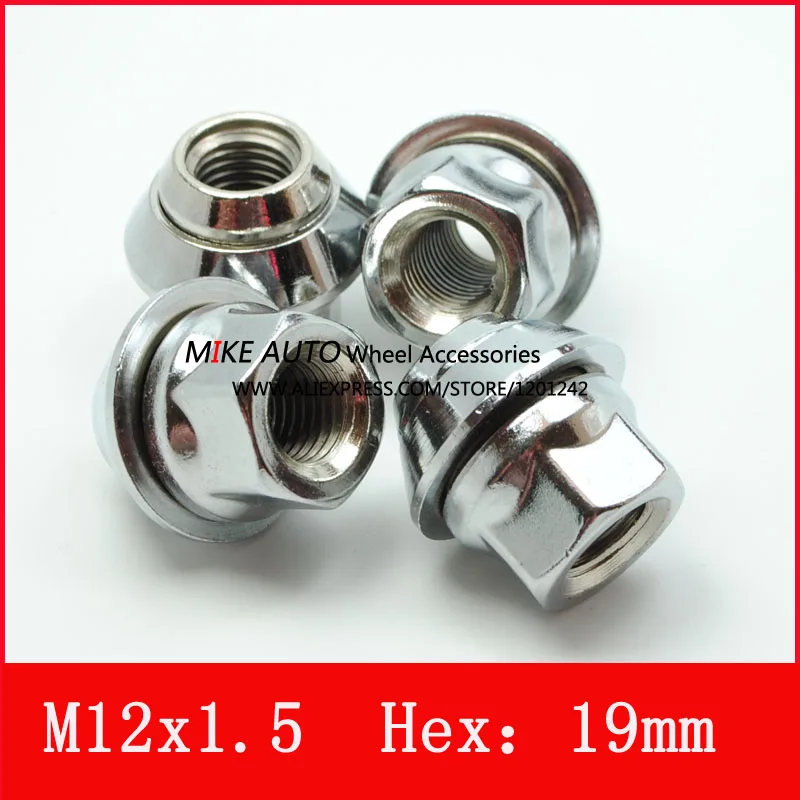 16 шт. открытые гайки для наконечников колес m12x1 5 PCD HEX19(3/ 4 &quot) FORD Mondeo Focus VOLVO S40 |