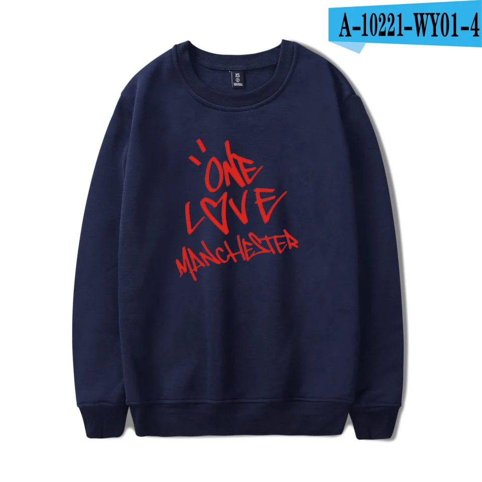 Navy blue FADUN Женские повседневные толстовки с капюшоном с длинными рукавами и принтом Kpops,, большие размеры 4XL - Цвет: Navy blue