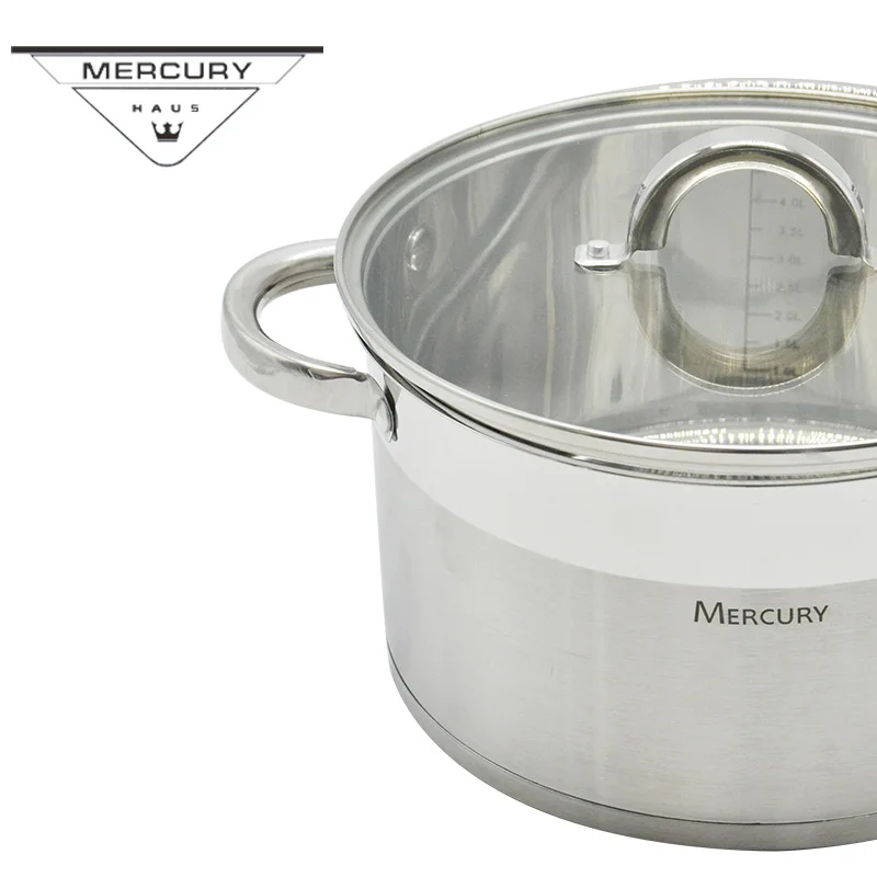 6 шт. S/S кухонная кастрюля наборы кастрюль посуда блюда с индукционной плиткой