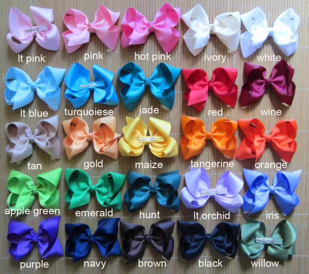 Новое поступление 100 шт./лот 4 inchesgrosgrain ленты Hairbows маленьких Обувь для девочек