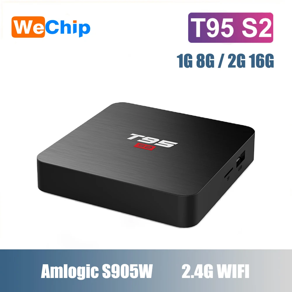 Смарт ТВ приставка Wechip T95S2 Android 7 1 Amlogic S905W 2 4 GHz WiFi телеприставка 4K @ 30fps HD2.0 100M LAN