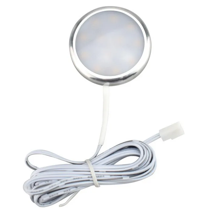 

DC12V 2W 2.5W Round Aluminum LED Closet Lighting Furniture Shelf Light Kitchen Showcase Under Cabinet Lights Puck Lamps