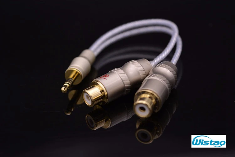 Hi Fi кабель IWISTAO с разъемом 3 5 мм на 2 розетки стереокабель Аудиокабели 150