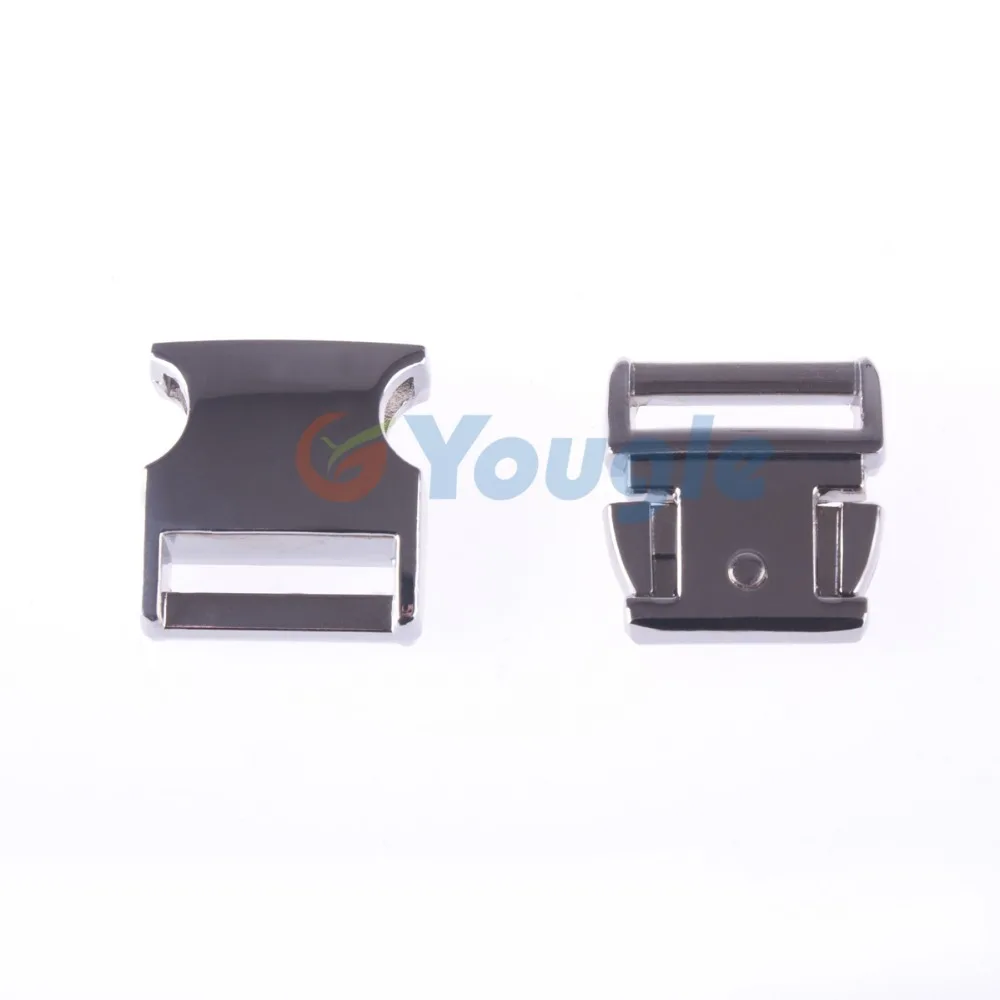 YOUGLE 5 Pcs/Lot Metal Curved Top 1&quot 20mm Side Release Buckles for Paracord Bracelet Dog Collar Bag | Спорт и развлечения