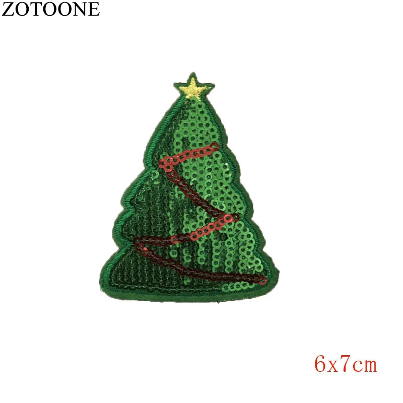 ZOTOONE милые рождественские железные нашивки для одежды DIY милый снеговик елки